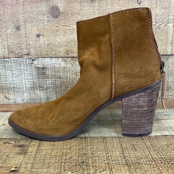 BP Boots Womens 8.5 Tan Genuine Leather Suede‎ Ankle Booties Nordstrom - Picture 9 of 14